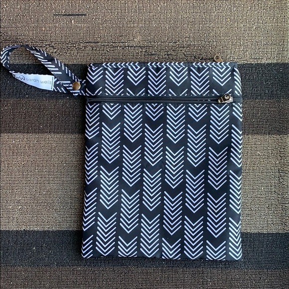 Handbags - black & white chevron wet/dry bag